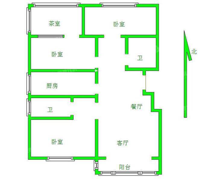 滨河龙韵3室2厅2卫123㎡