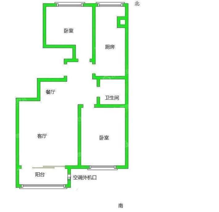 金域瑞景2室2厅1卫90㎡