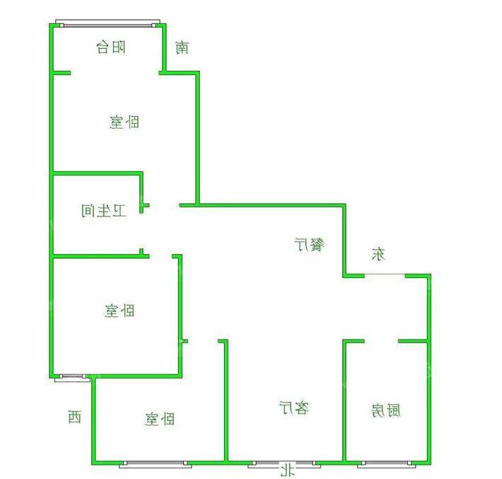 榕城世家3室2厅1卫117㎡
