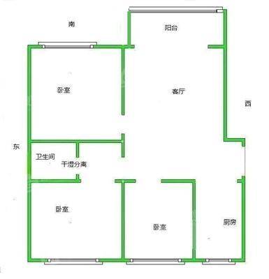 金域华城（金茂府）3室2厅1卫108㎡