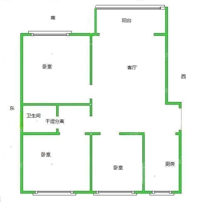 金域华城（金茂府）3室2厅1卫108㎡
