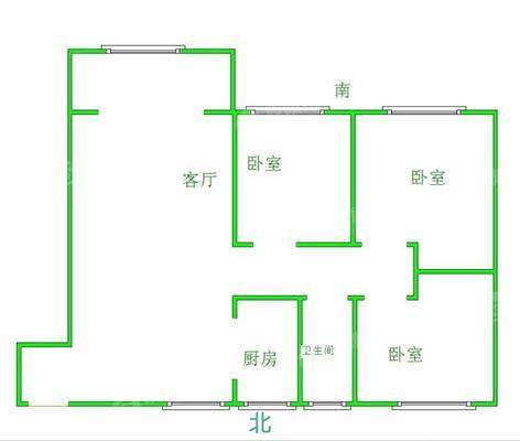 荣盛名邸3室2厅1卫115㎡