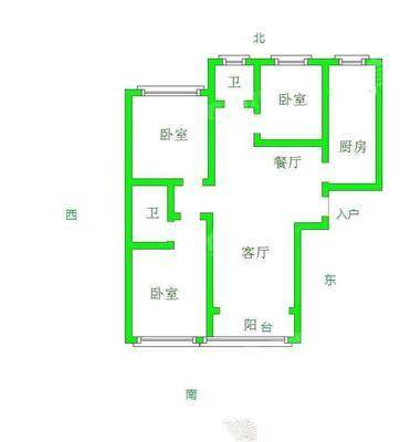 泰合星耀城3室2厅2卫113㎡