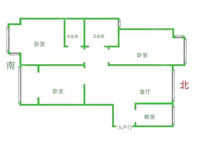 荣盛阿尔卡迪亚新儒苑3室2厅1卫109㎡