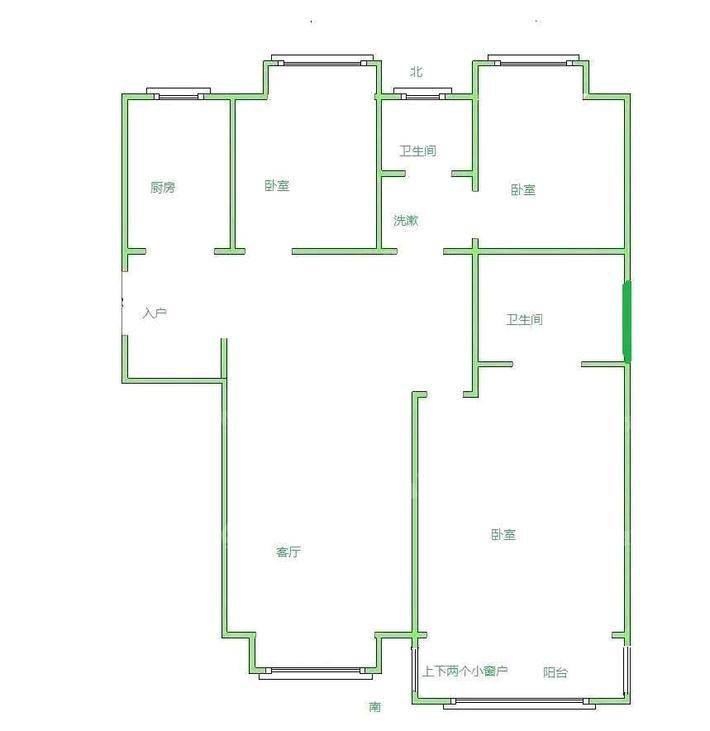荣盛香堤荣府3室2厅1卫113㎡