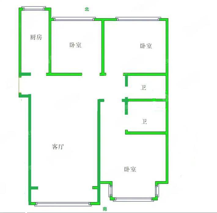 御河新城东区3室2厅2卫117㎡