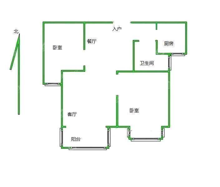 凤凰城（B区）2室2厅1卫85㎡