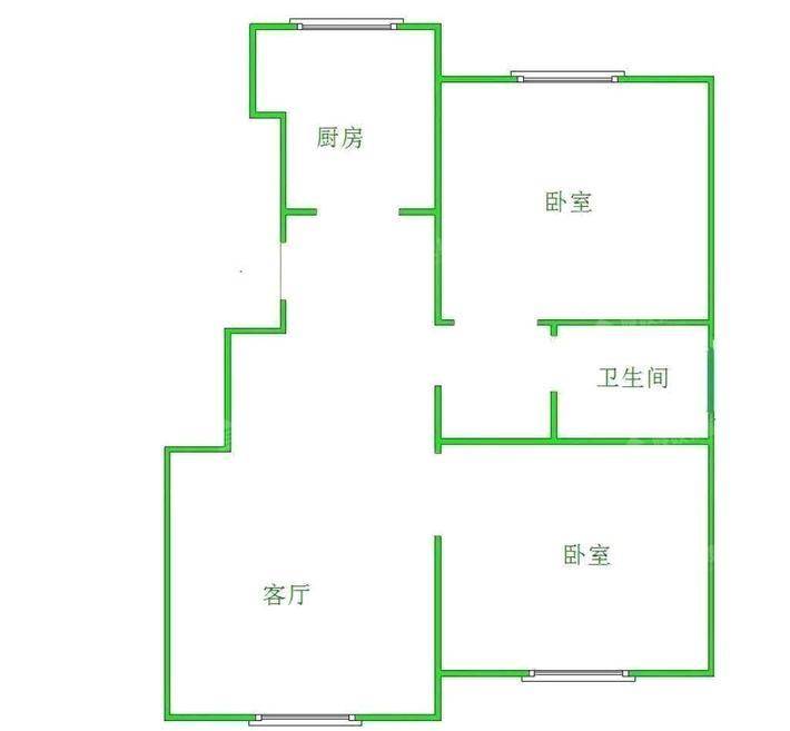 海韵小区中区2室1厅1卫77㎡