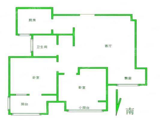 阿尔卡迪亚锦绣天地B区2室2厅1卫67㎡