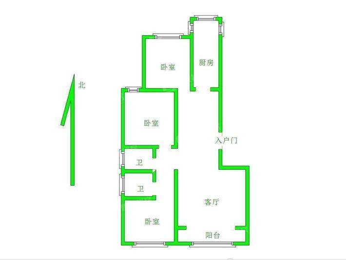 龙岸清华3室2厅2卫121㎡