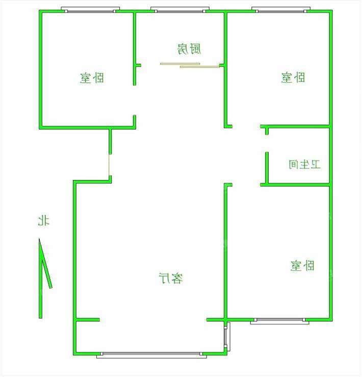 世纪家园3室2厅1卫128㎡
