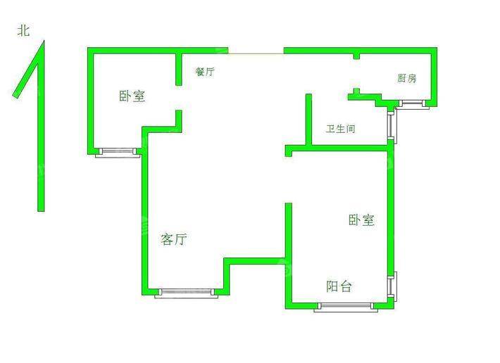 荣盛香堤荣府2室1厅1卫80㎡