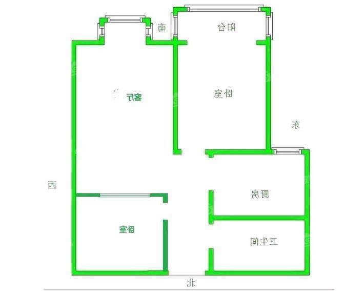东方世纪城东区2室2厅1卫76㎡