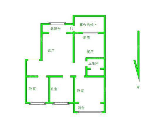 广厦小区3室2厅1卫100㎡