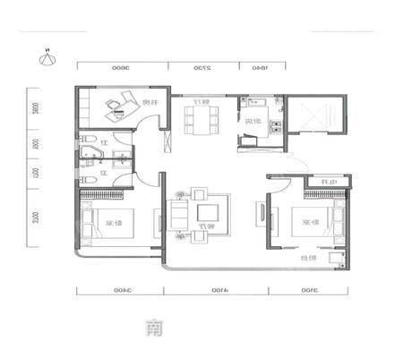 天成观澜一期3室2厅2卫122㎡