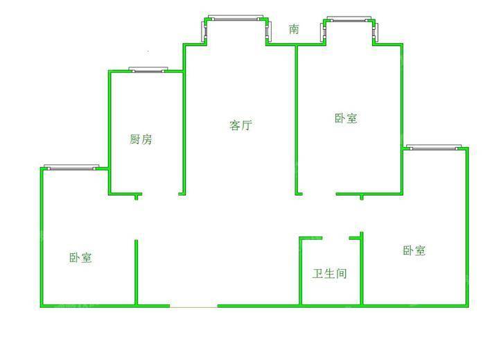 御河新城西区3室2厅1卫108㎡