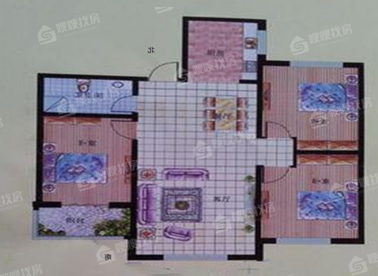 世纪家园3室2厅2卫118㎡