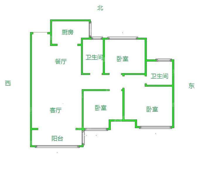 保利罗兰春天3室2厅2卫115㎡