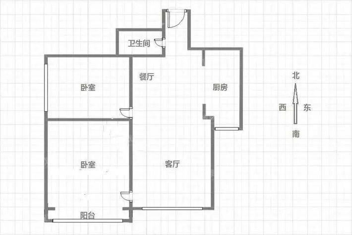 御河新城东区2室2厅1卫83㎡