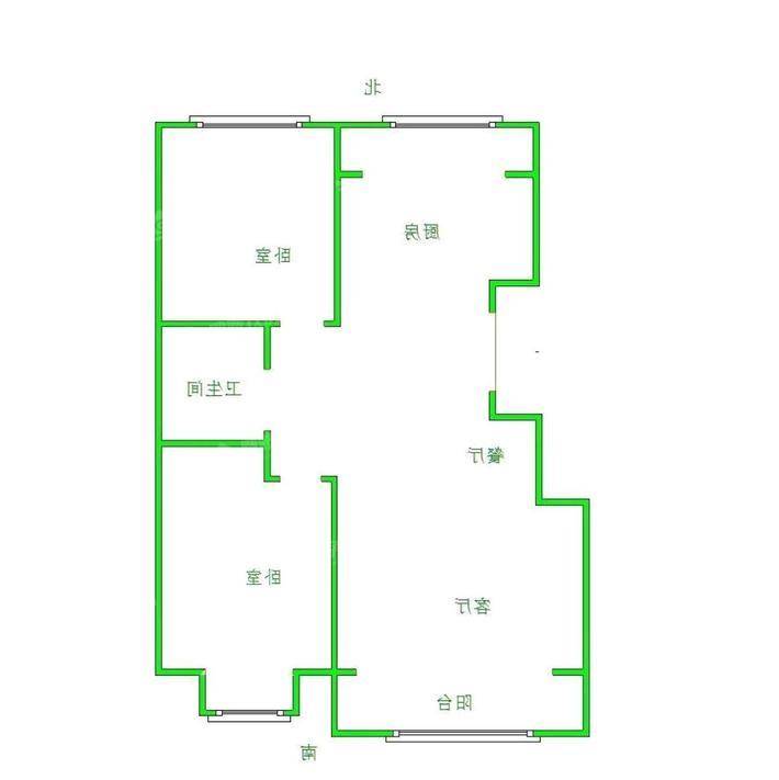 滨河龙韵2室2厅1卫96㎡