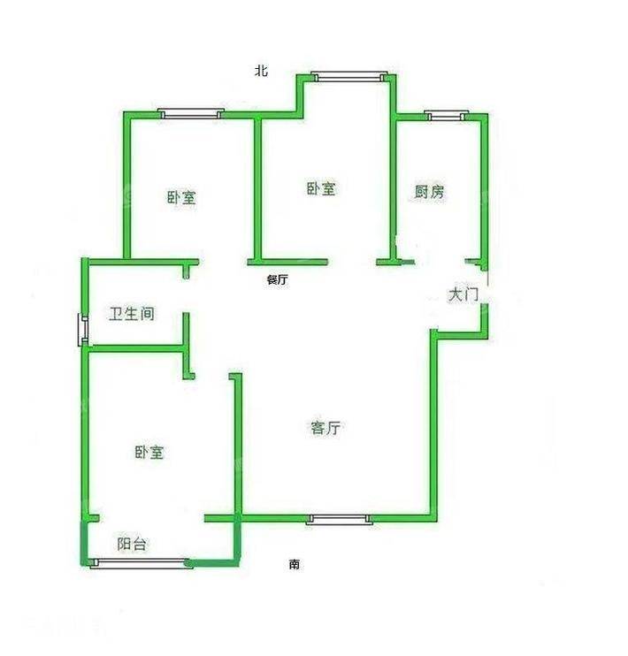 阿尔卡迪亚锦绣天地B区3室2厅1卫88㎡
