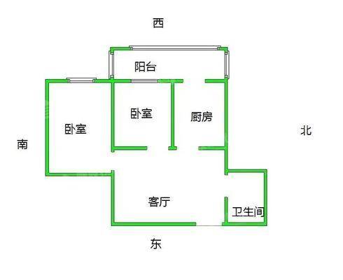 朝阳一区2室1厅1卫68㎡