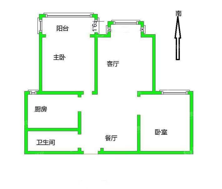 东方世纪城西区2室2厅1卫93㎡
