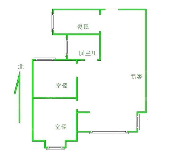 泰享嘉府二期2室2厅1卫80㎡