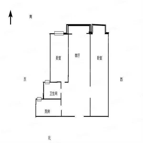 天成首府2室1厅1卫107㎡