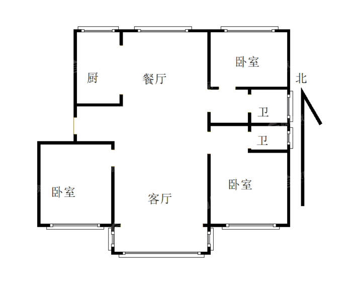 锦熙府3室2厅2卫128㎡