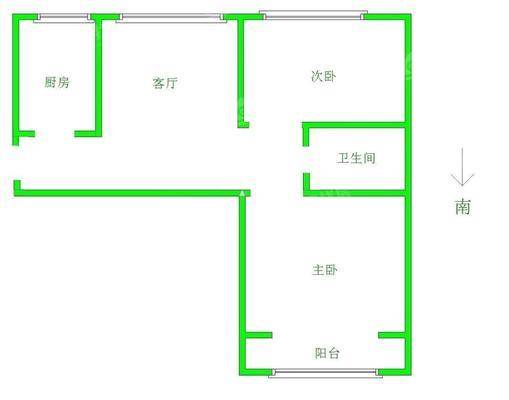 流津时代南区（9）2室2厅1卫83㎡