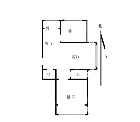 滨河龙韵2室2厅1卫96㎡