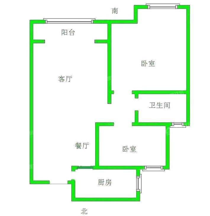 荣盛香堤荣府2室2厅1卫85㎡