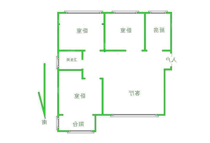阿尔卡迪亚锦绣天地B区3室2厅1卫84㎡