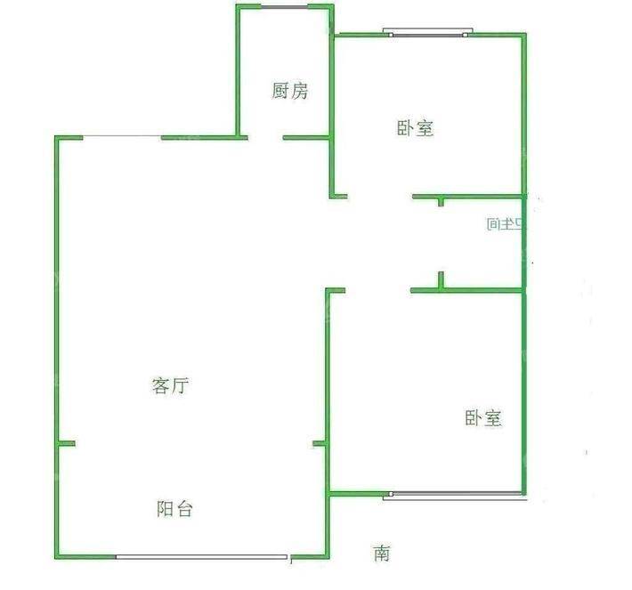 荣盛花语城2室1厅1卫86㎡