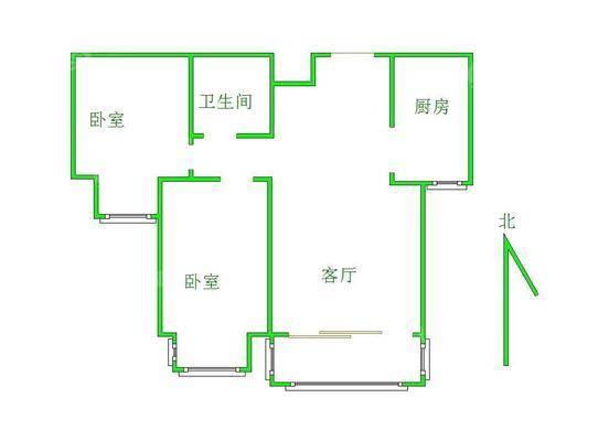 荣盛阿尔卡迪亚文景苑2室2厅1卫88㎡