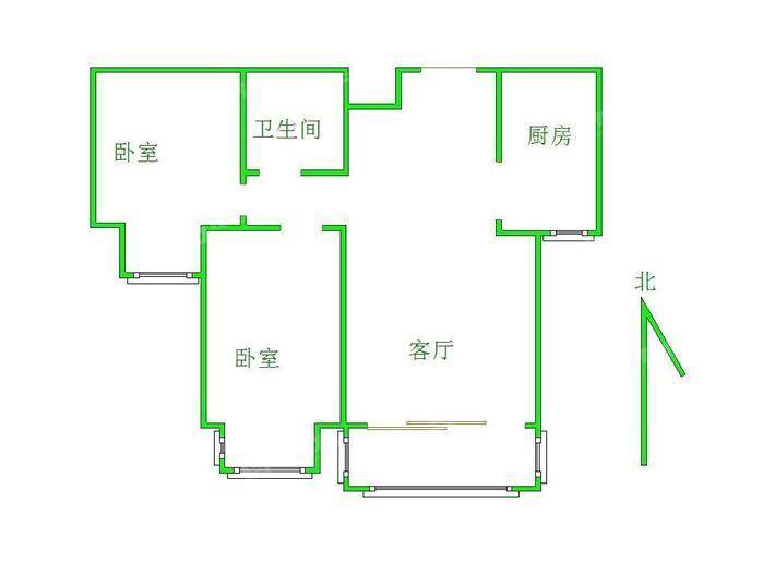 荣盛阿尔卡迪亚文景苑2室2厅1卫88㎡
