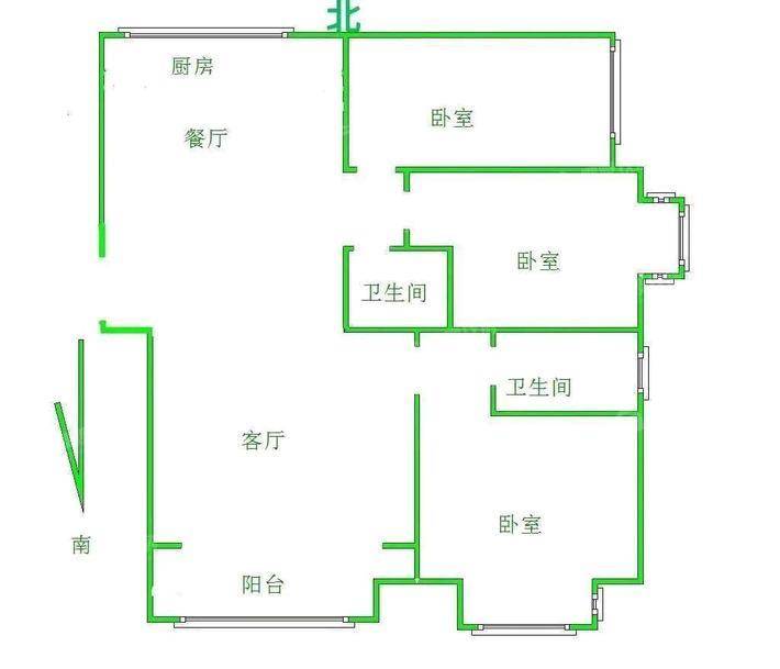 天成明月洲东区3室2厅2卫133㎡