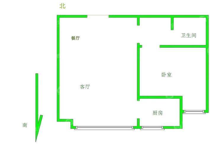 荣盛阿尔卡迪亚新儒苑1室1厅1卫55㎡