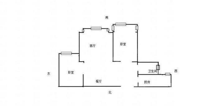 颐和文园西院2室2厅1卫101㎡